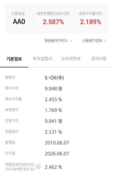 나무증권 장외채권