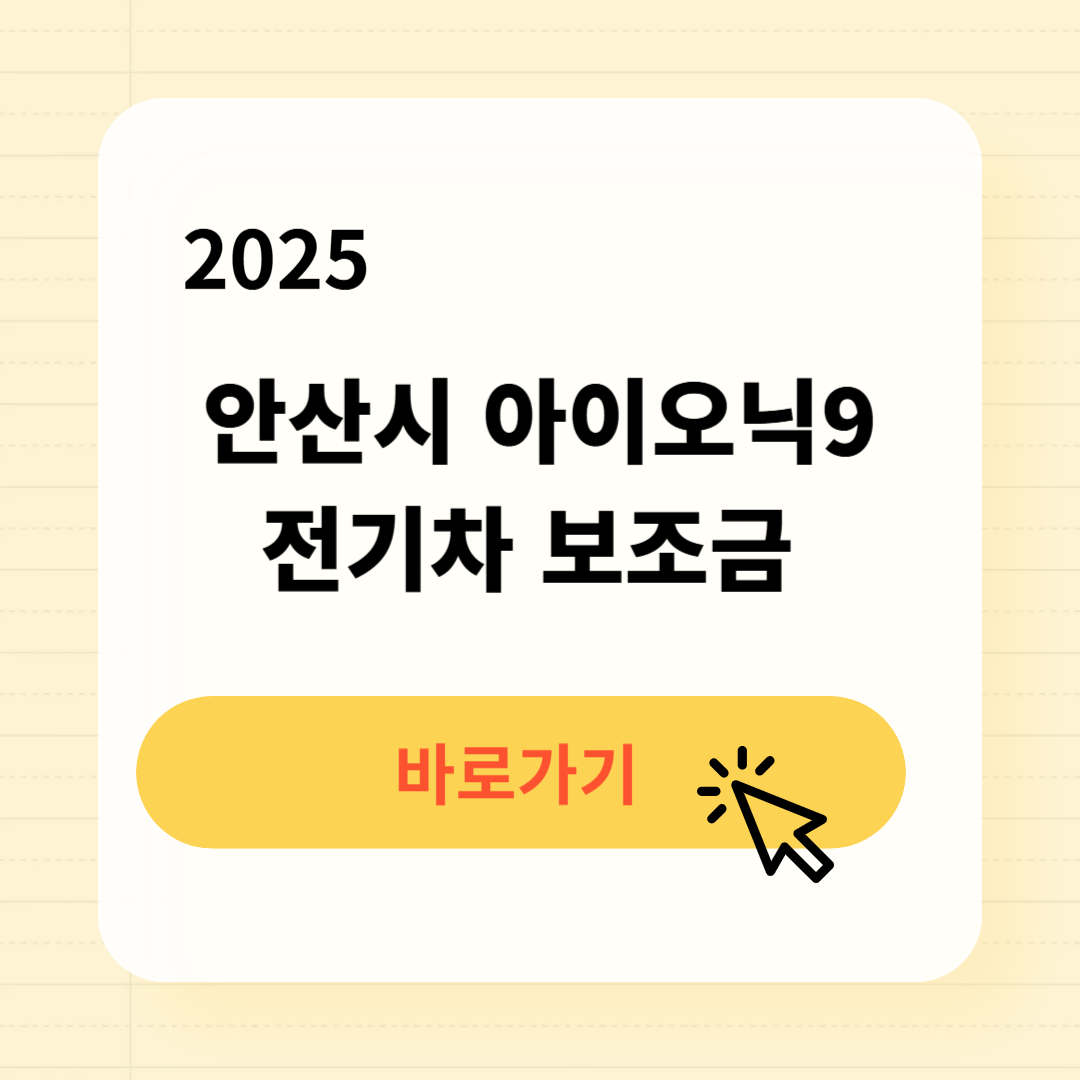 안산시 아이오닉9 전기차 보조금