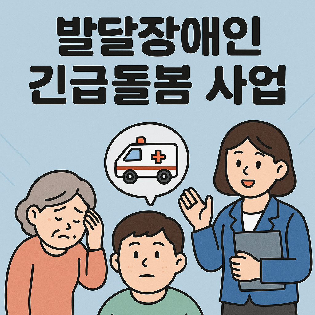 발달장애인 긴급돌봄 지원 - 지원 대상, 신청 방법, 신청 조건 안내