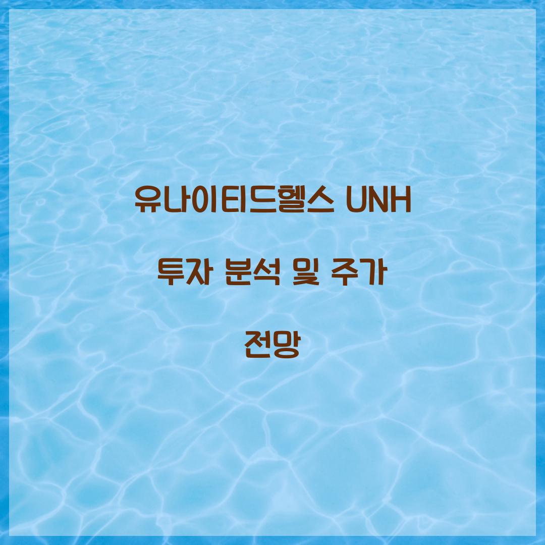 유나이티드헬스 UNH 투자 분석 
