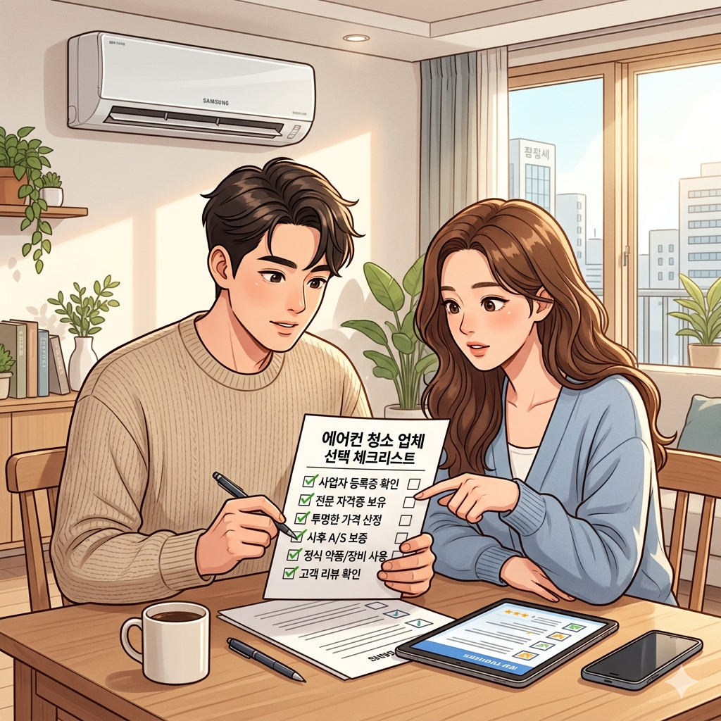 믿을 수 있는 에어컨 청소 업체 고르는 체크리스트