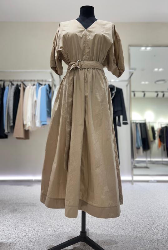 시슬리 브이넥 밴딩 스트랩 원피스 SAOP08041-BE