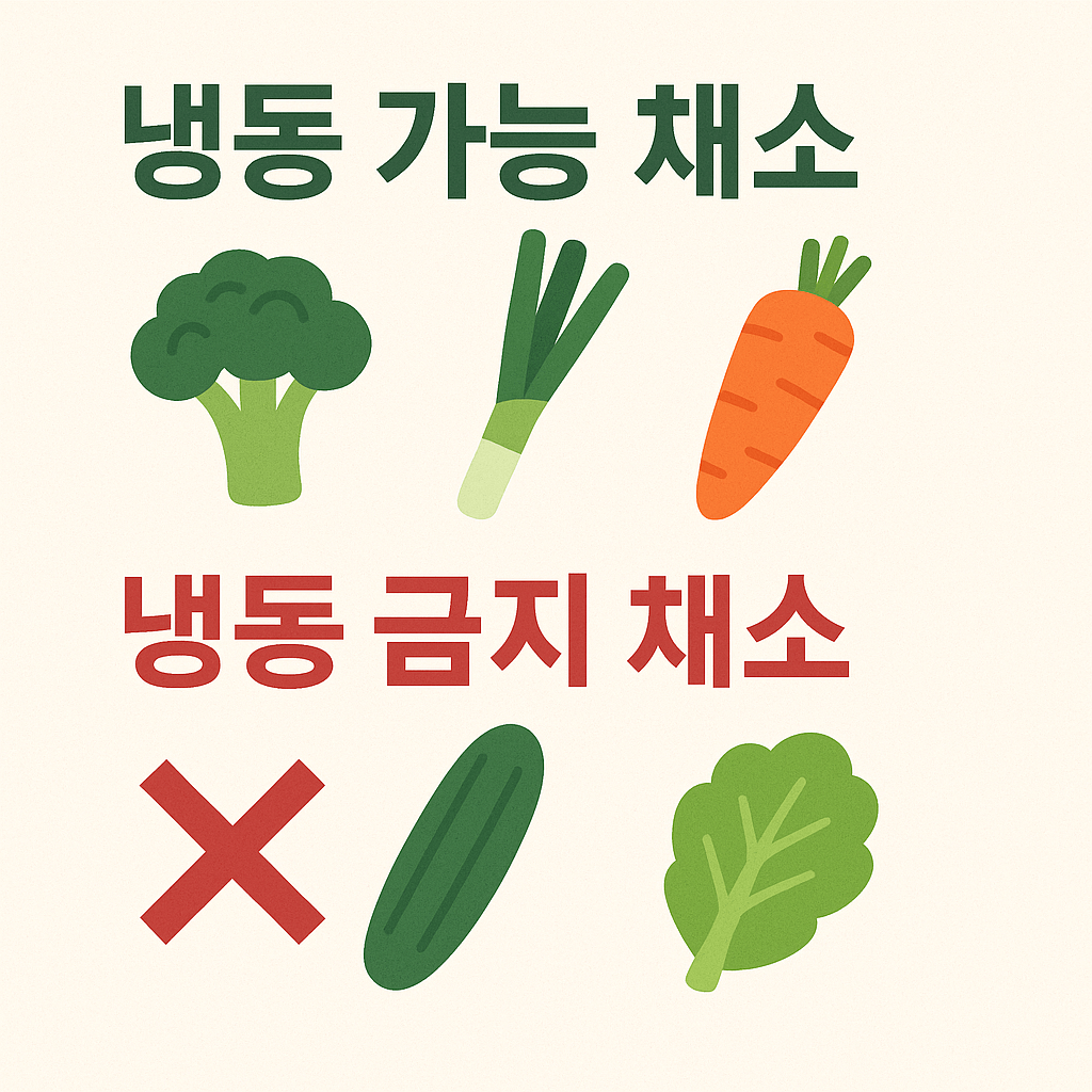 채소는 종류에 따라 ‘냉동 금지’ 식재료가 존재한다