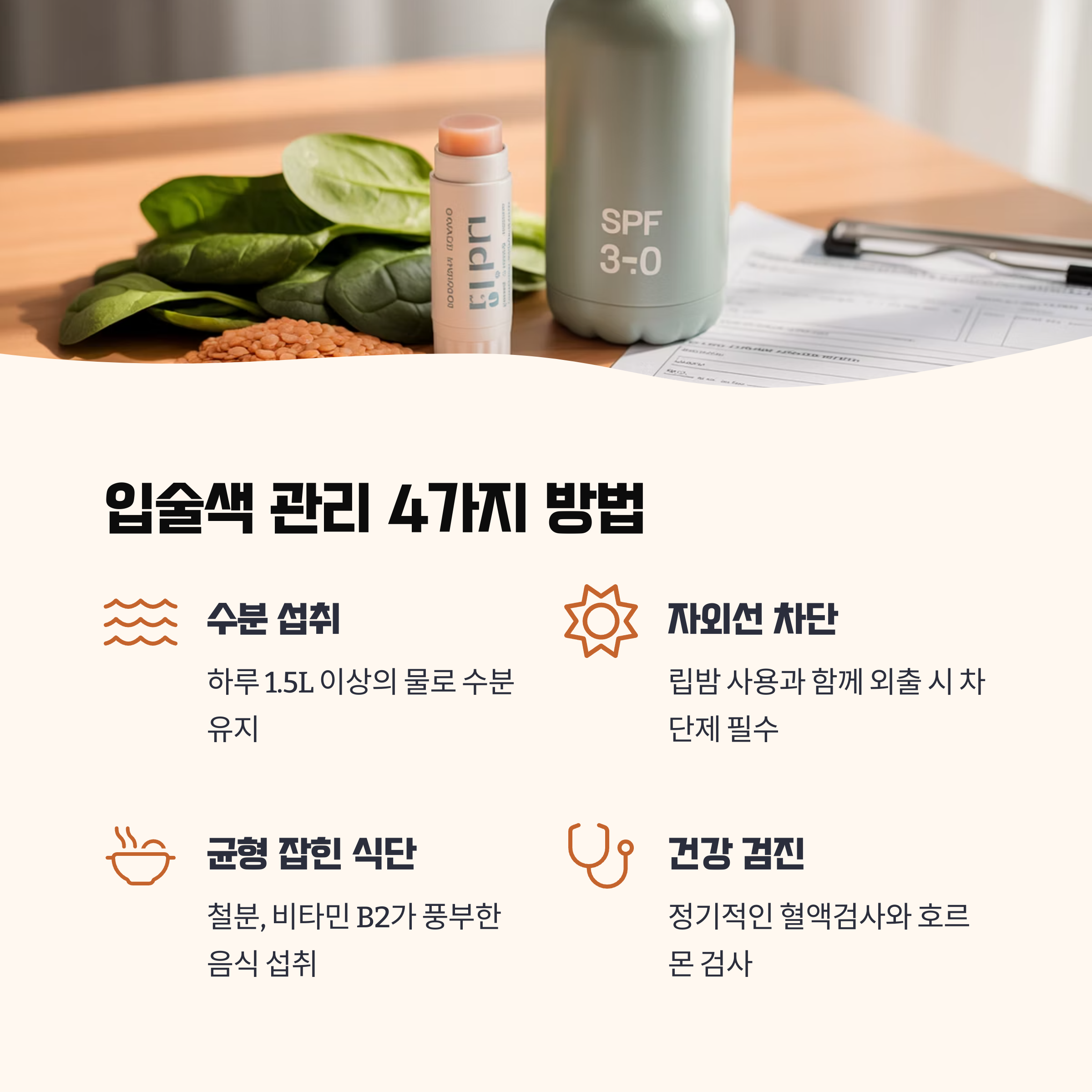 입술색 변화 예방을 위한 4가지 관리법