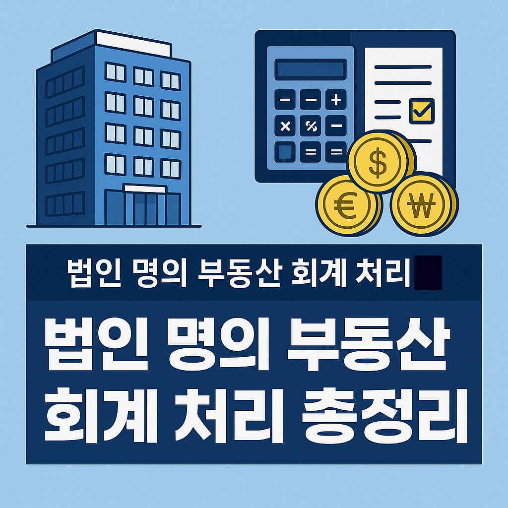 법인 명의 부동산의 회계 처리법