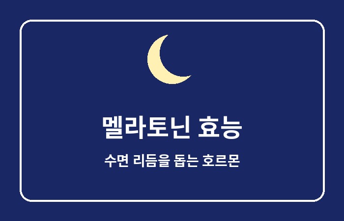 멜라토닌 효능 효과