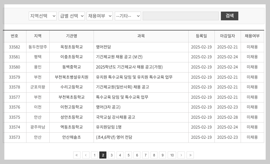 경기도 교육청 구인구직 교원, 시간강사, 교육 공무직 등 총정리