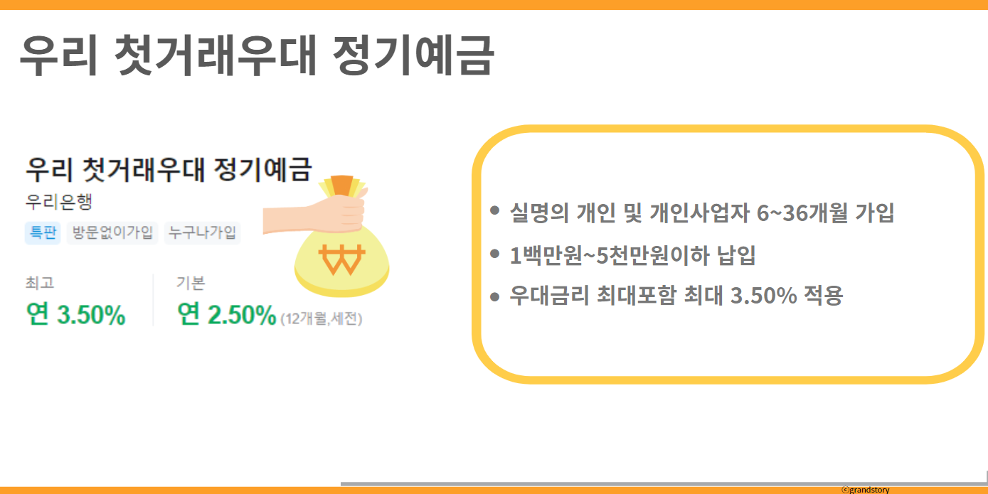 우리은행정기예금금리높은곳