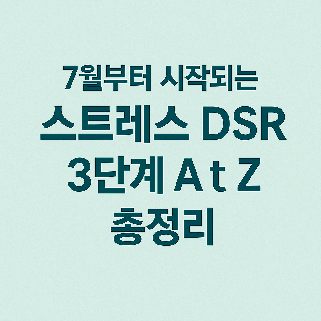스트레스 DSR 3단계 완전 정복 A to Z