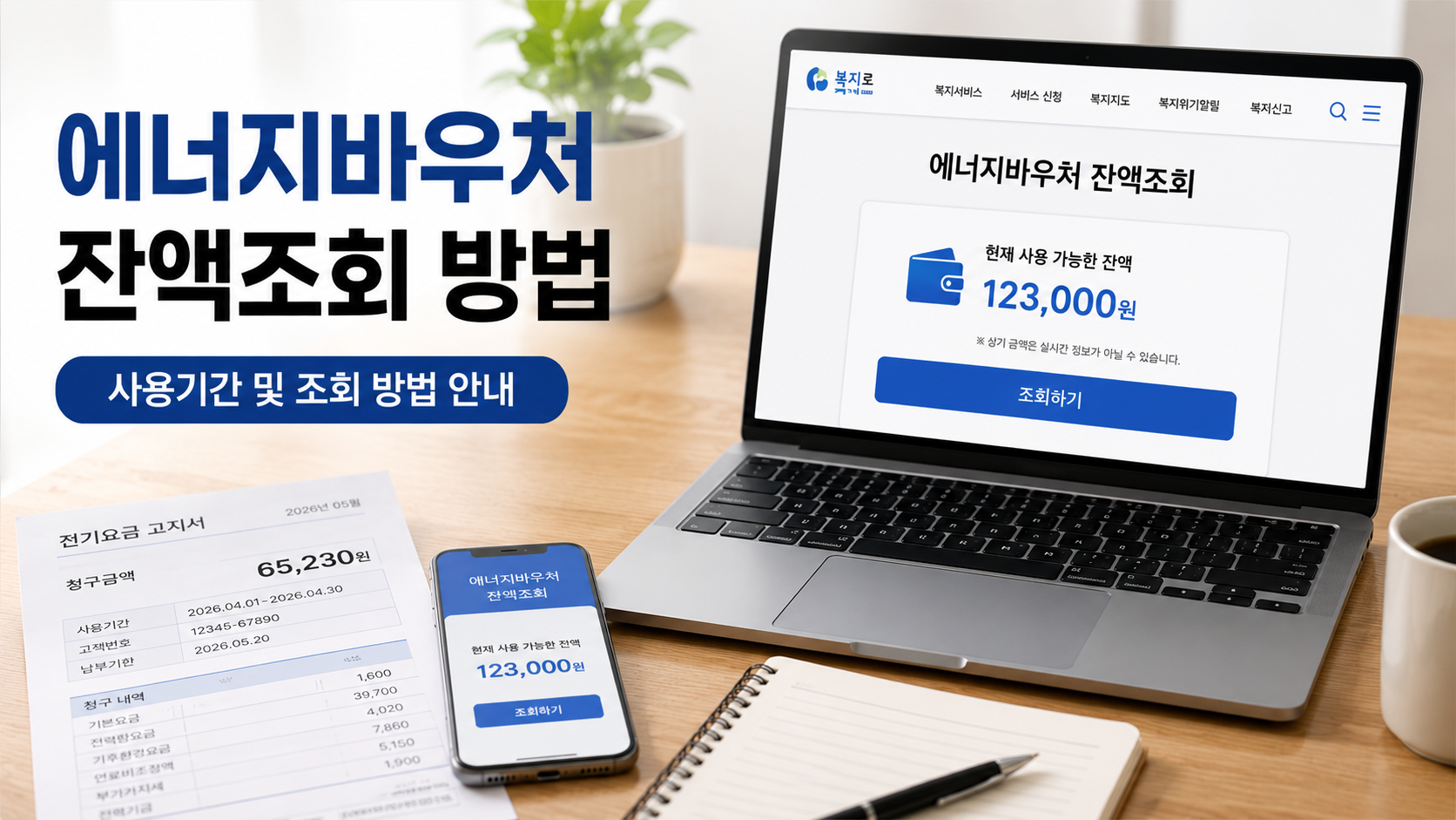 에너지바우처 잔액조회 방법과 사용기간 안내