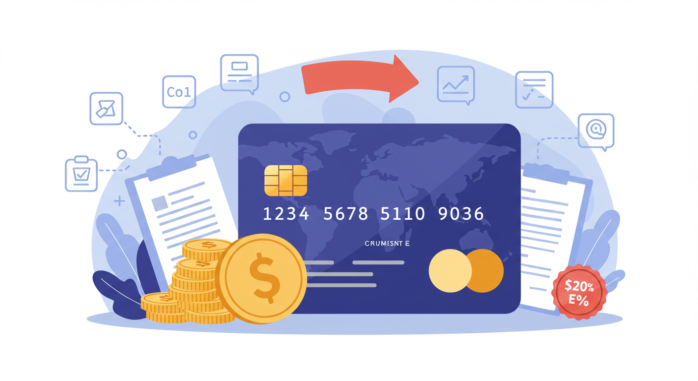 신용카드 사용 후 환급받는 소비쿠폰 제도 일러스트