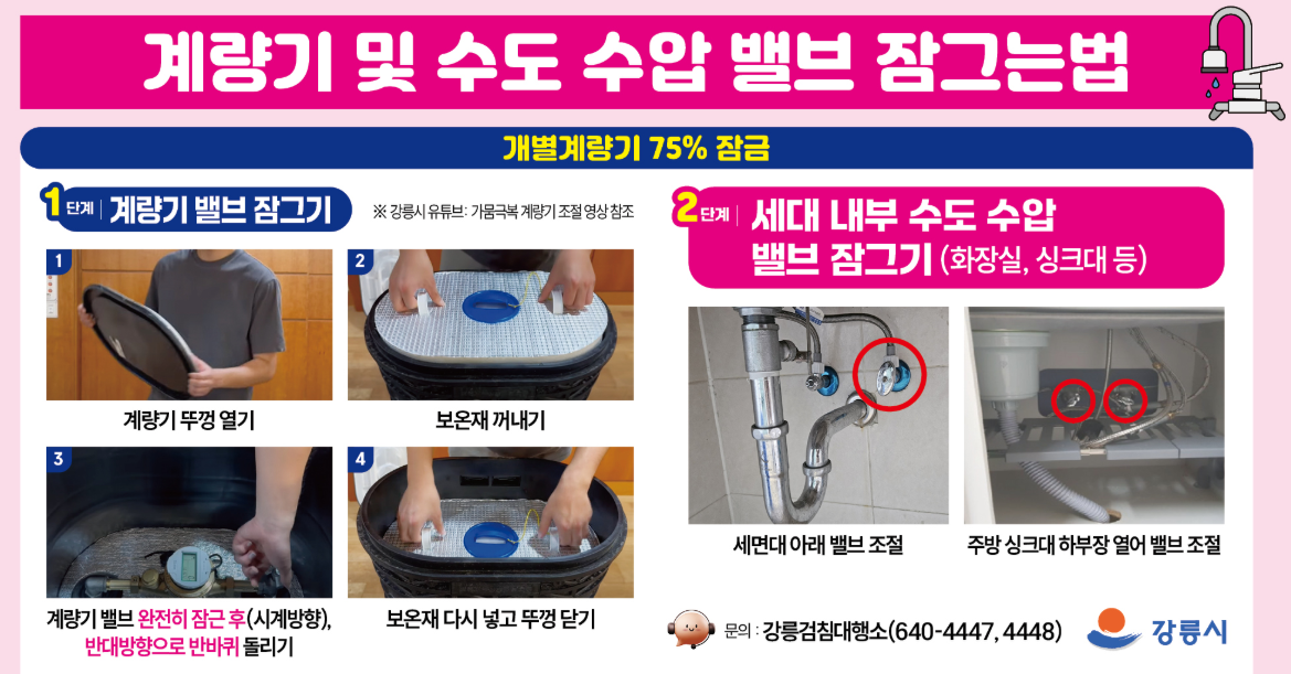 강릉 가뭄 재난, 가족 대응 매뉴얼 총정리 (출처 : 행정안전부)