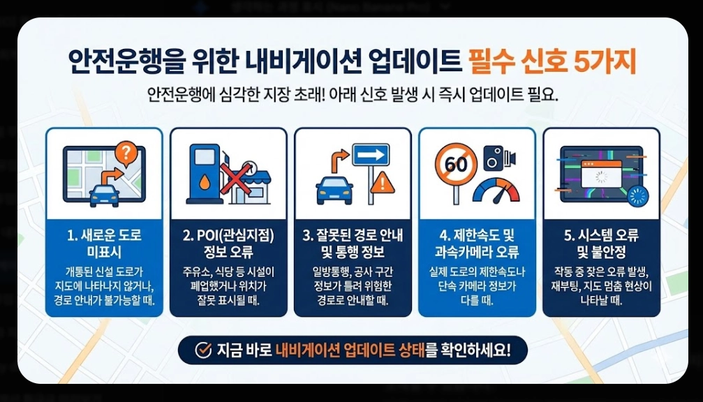 내비게이션 맵 업데이트 시기
