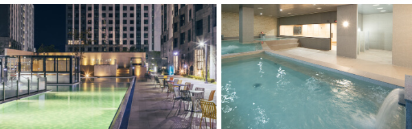 체스터톤스 속초 온천 사우나 치유인과 수영장