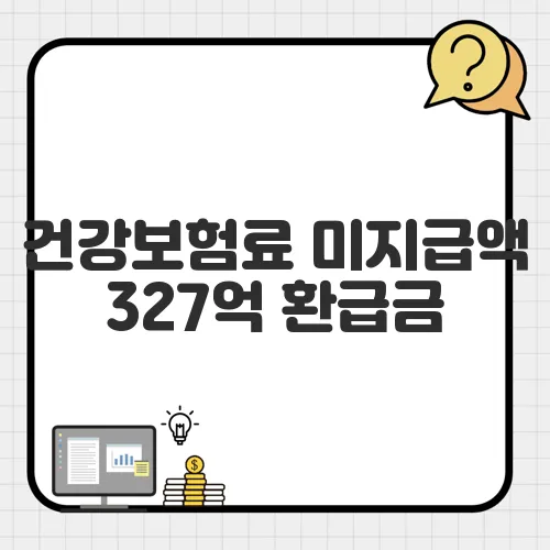 건강보험료 미지급액 327억 환급금, 확인하는 방법 총정리