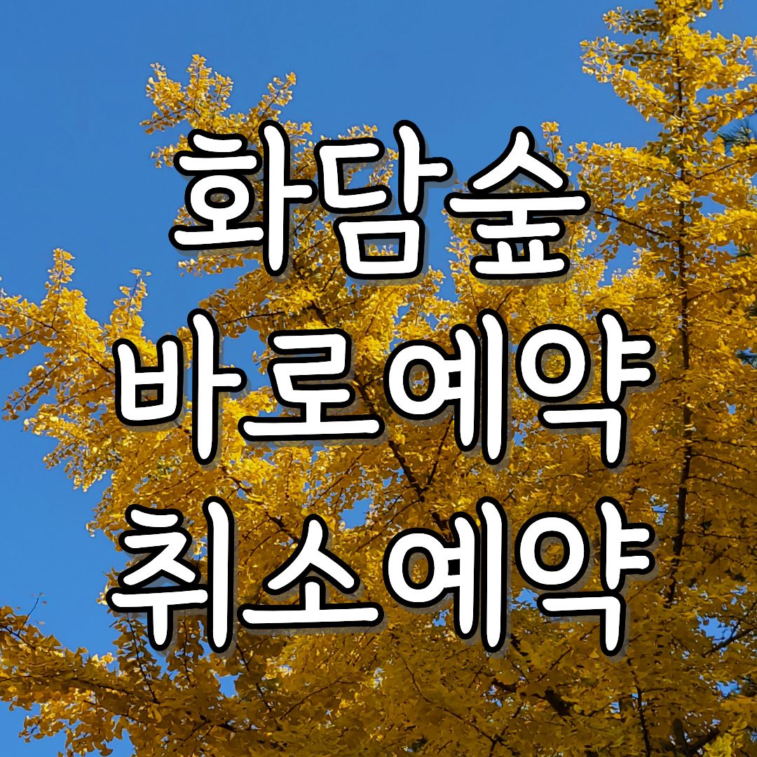 화담숲바로예약취소예약