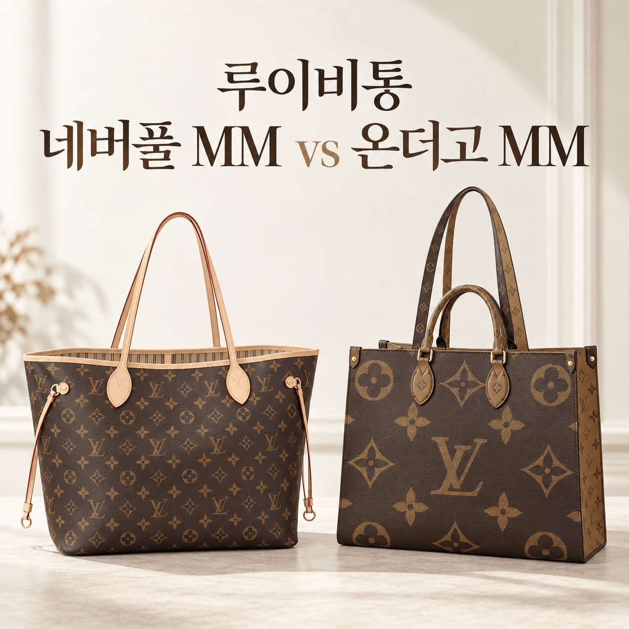 루이비통 네버풀 MM vs 온더고 MM