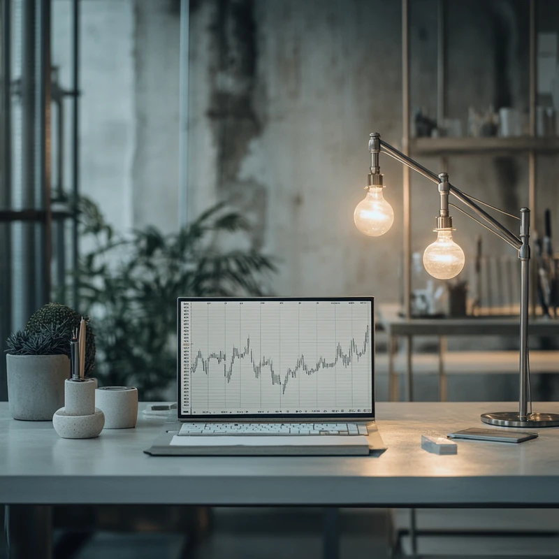 알파벳의 깜짝 실적 발표를 다룬 이미지로, 현대적인 분위기의 금융 보고 환경과 활기찬 대비 조명이 경제 회복을 나타내며 긍정적인 분위기를 연출합니다.