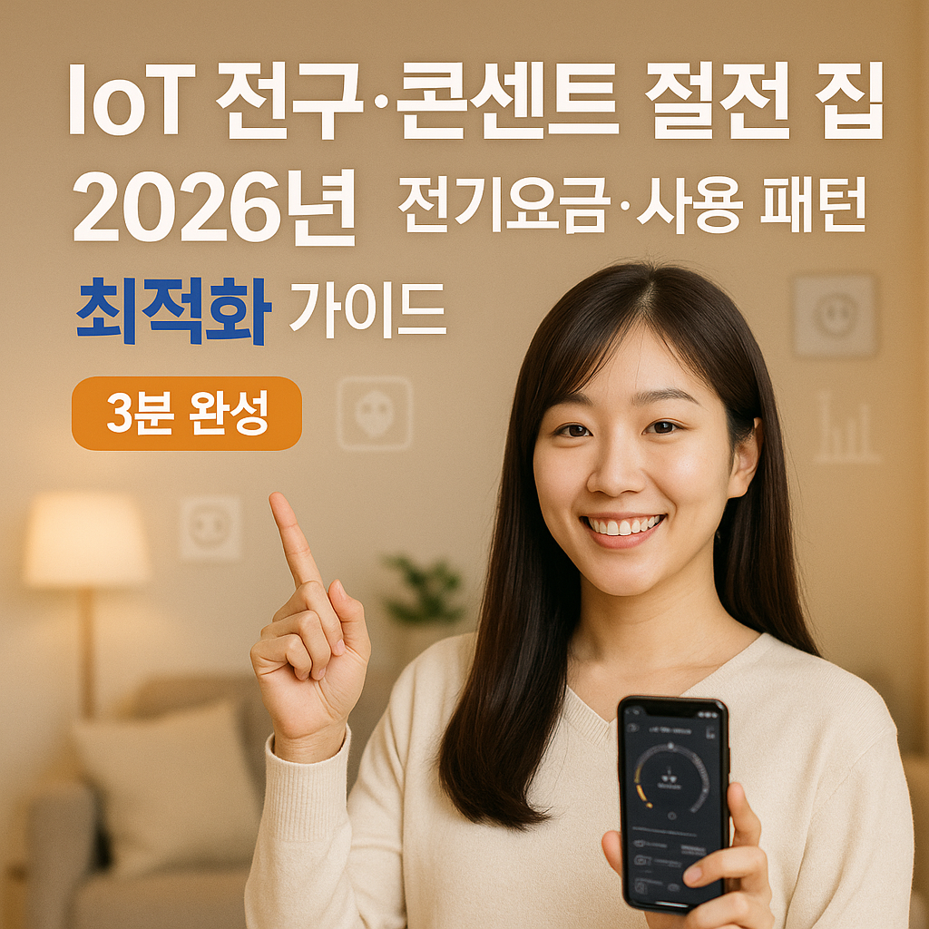 IoT 전구&middot;콘센트 절전 집 2026년 ｜ 전기요금&middot;사용 패턴 최적화 가이드