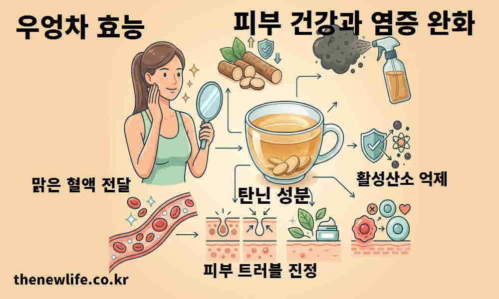 우엉차 효능 피부 건강 염증 완화