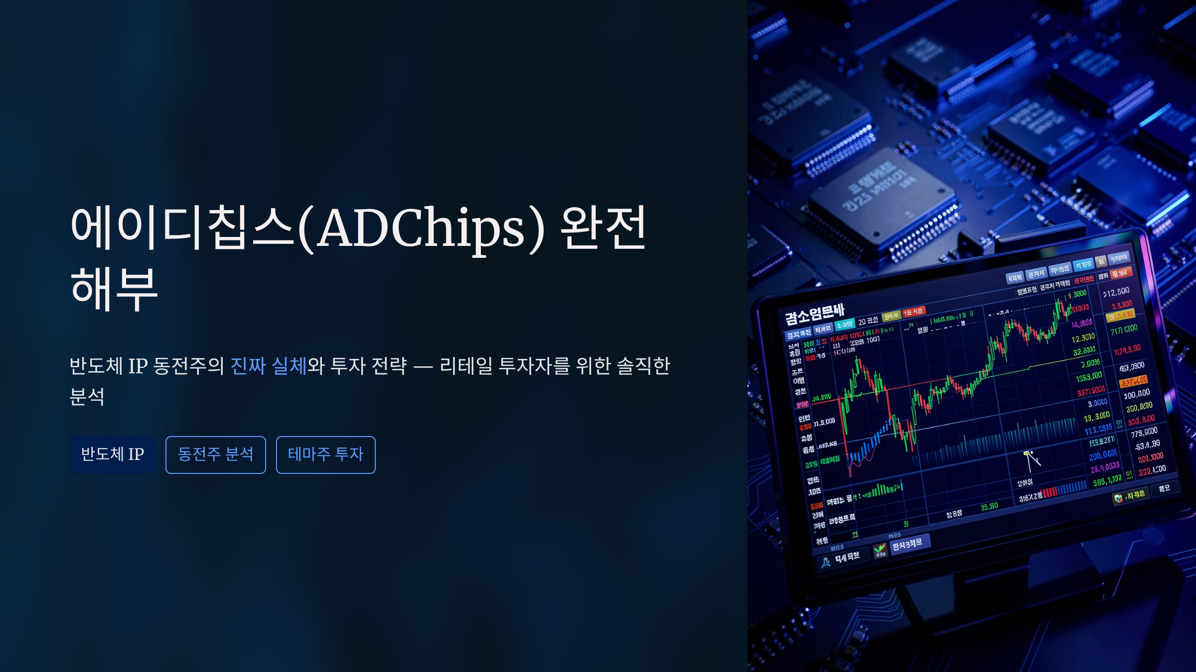 에이디칩스 주가 전망 분석, 반도체 품은 동전주 지금 사도 괜찮을까?