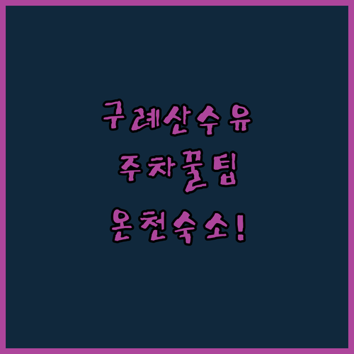 지리산 구례 산수유마을 주차장 상태 ..