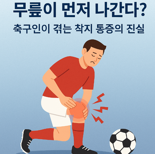 축구 선수의 무릎통증 이미지