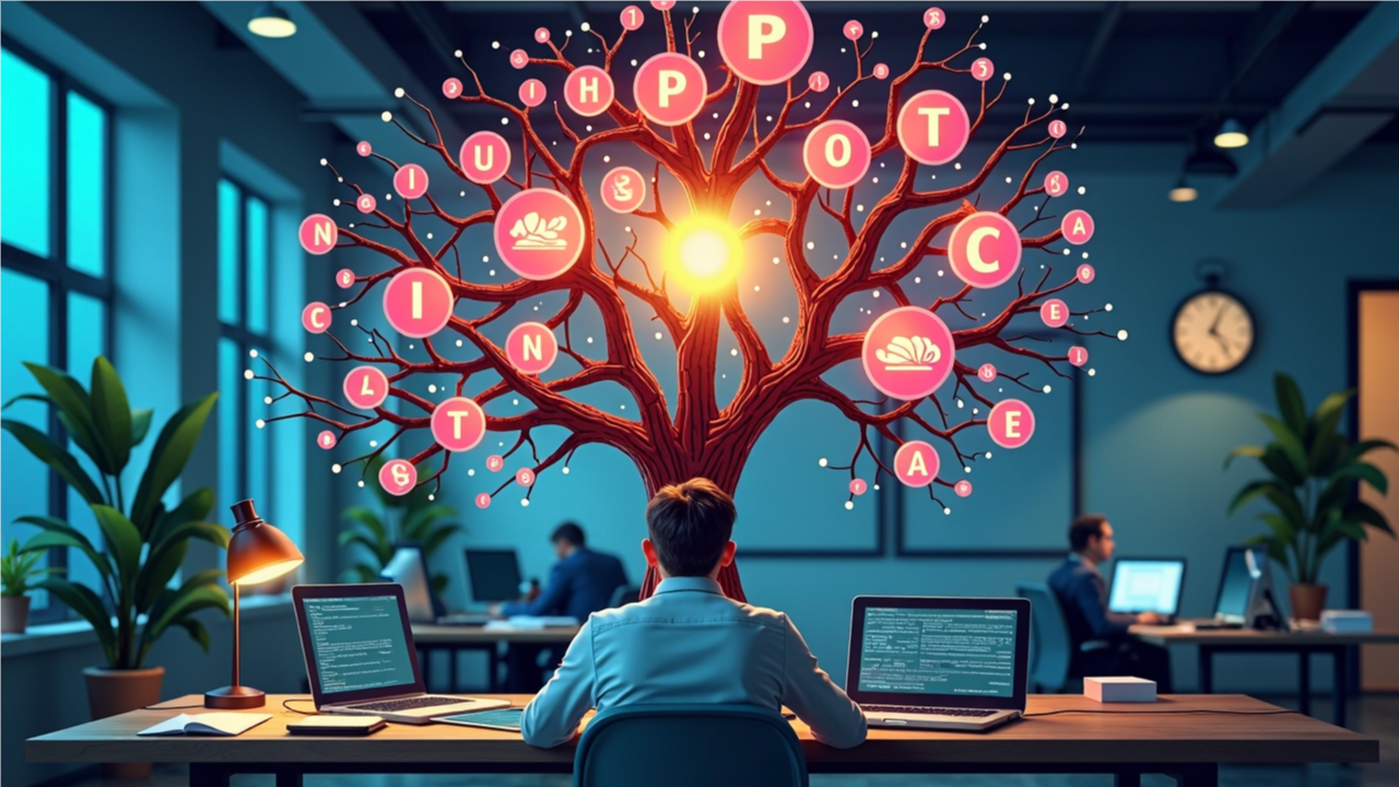 ToT 기법 단계별 적용 예시를 시각적으로 표현한 이미지