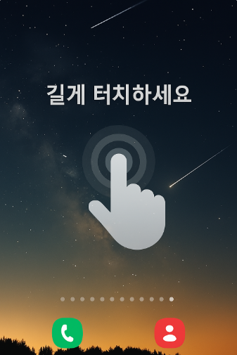 방법 1: 홈화면 길게 터치하기