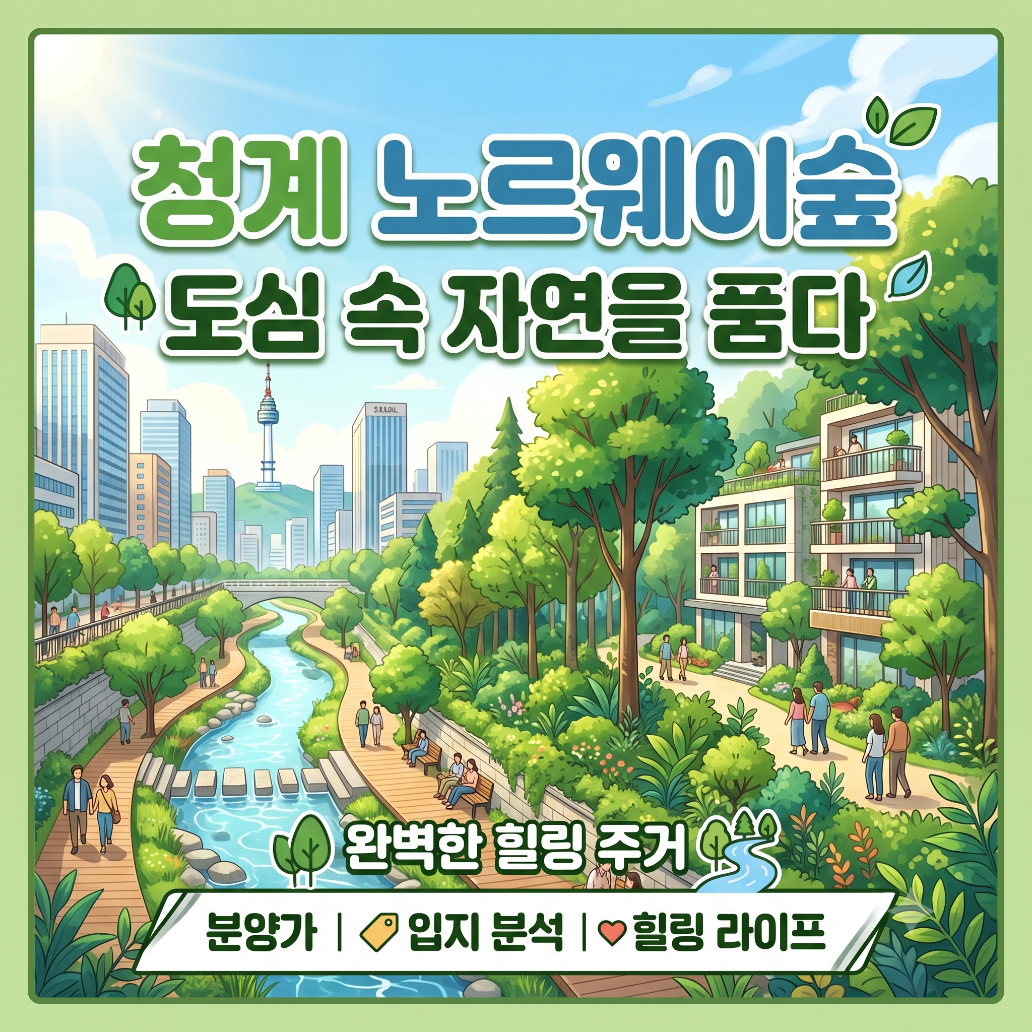 청계 노르웨이숲 분양가 입지 환경 신당역 트리플 역세권 분석