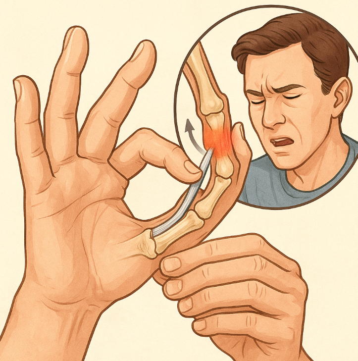 방아쇠수지 증후군의 증상, 원인, 치료방법