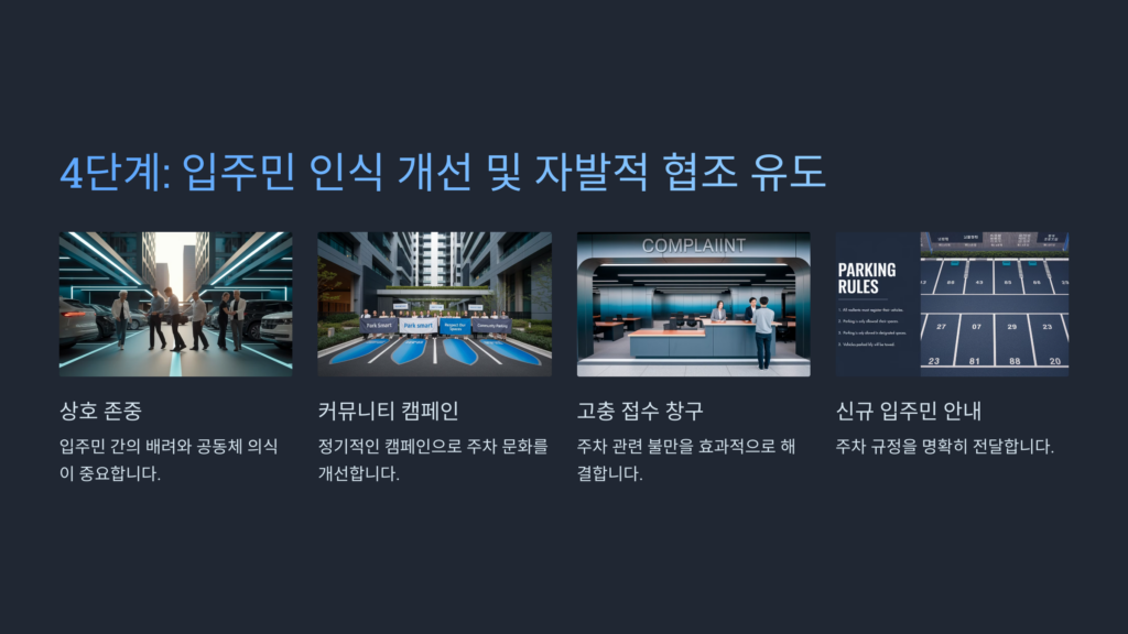 주차 질서 정착을 위한 입주민 인식 개선