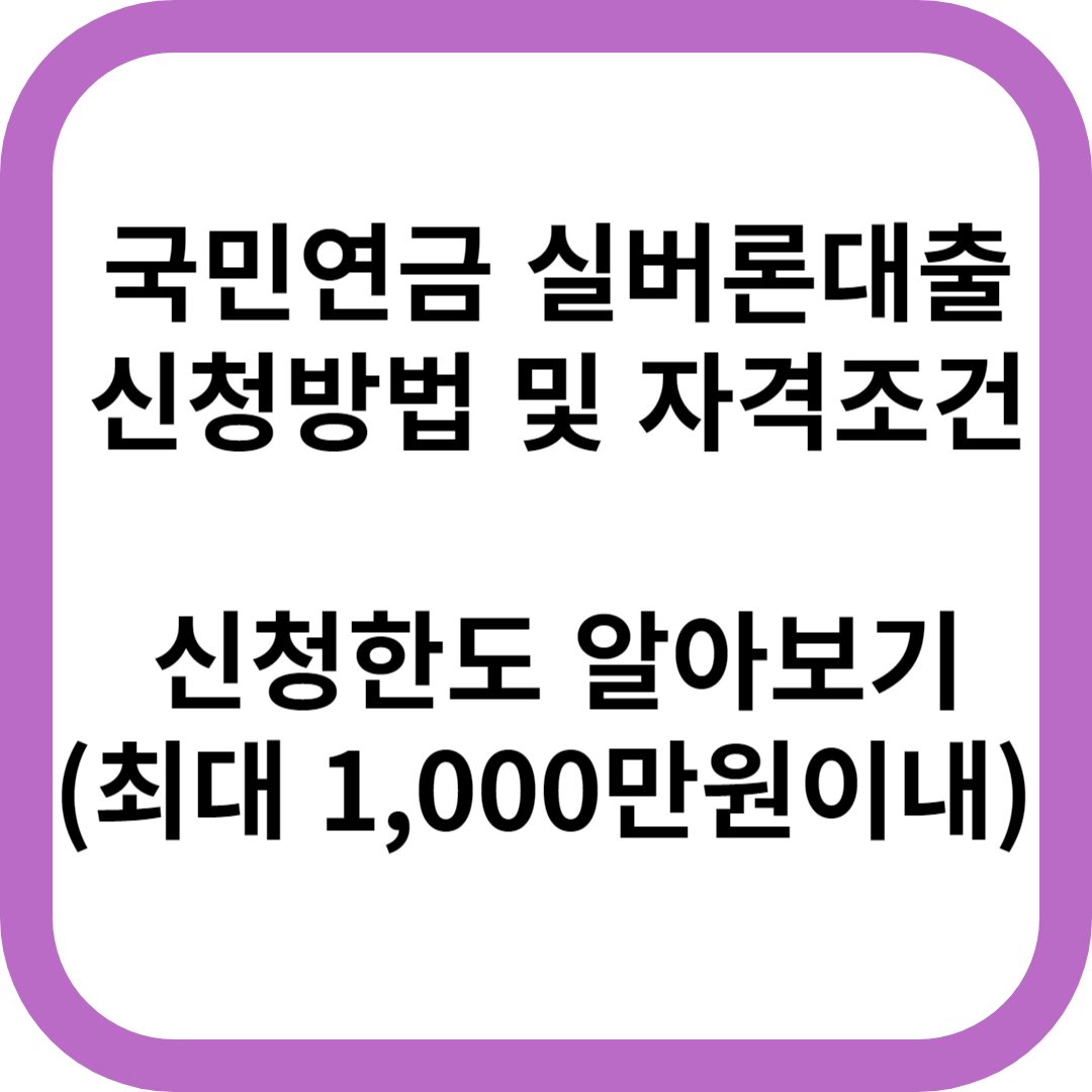 국민연금실버론대출
