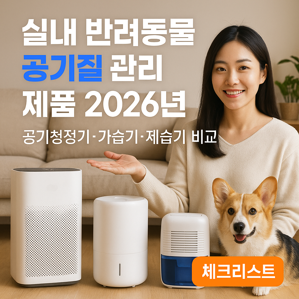 실내 반려동물 공기질 관리 제품 2026년 | 타입별 장단점