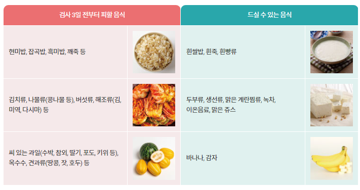 대장내시경 전 음식