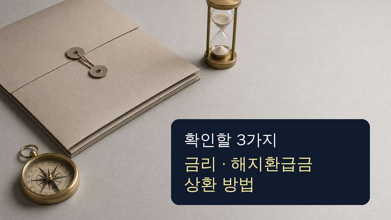 보험계약대출 전 금리와 해지환급금, 상환방법 세 가지를 확인하는 결정 카드