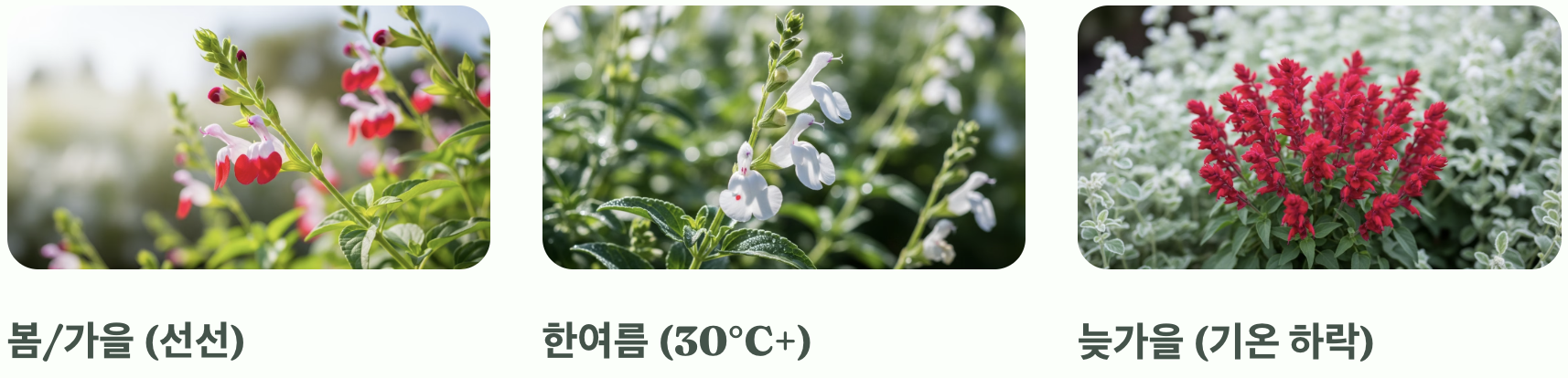 꽃 색의 비밀, '온도'의 마술