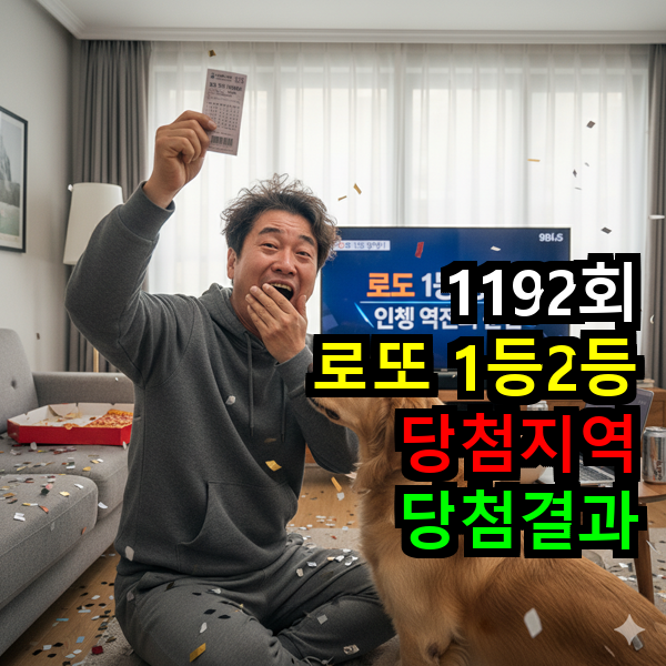 로또 1192회 1등 2등 당첨지역