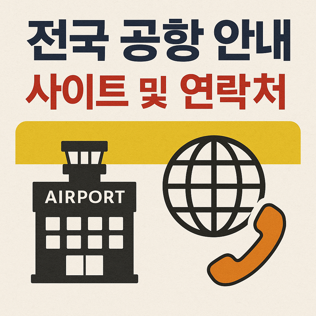 전국 공항 안내 사이트 전화번호 총정리