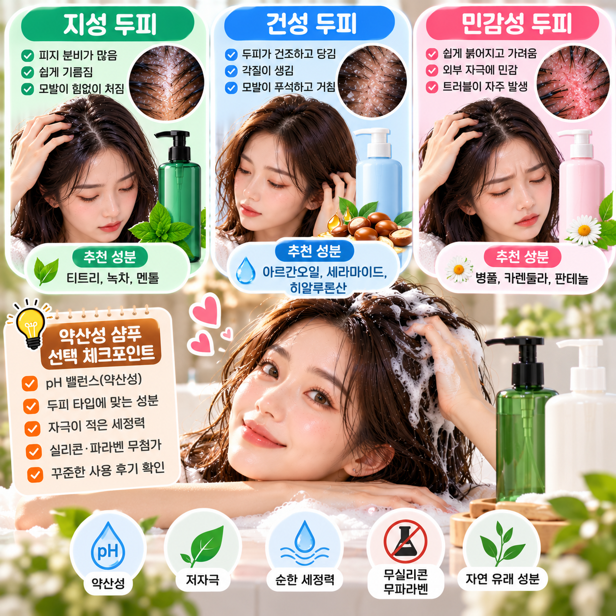 나에게 맞는 약산성 샴푸는