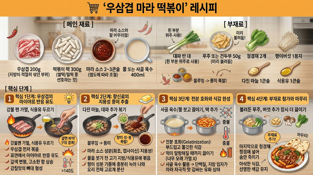 우삼겹 마라떡볶이 만드는법