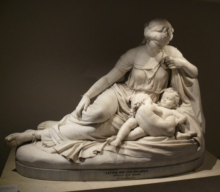 레토와 그녀의 아이들, 아폴론과 아르테미스 - 윌리엄 헨리 라인하트