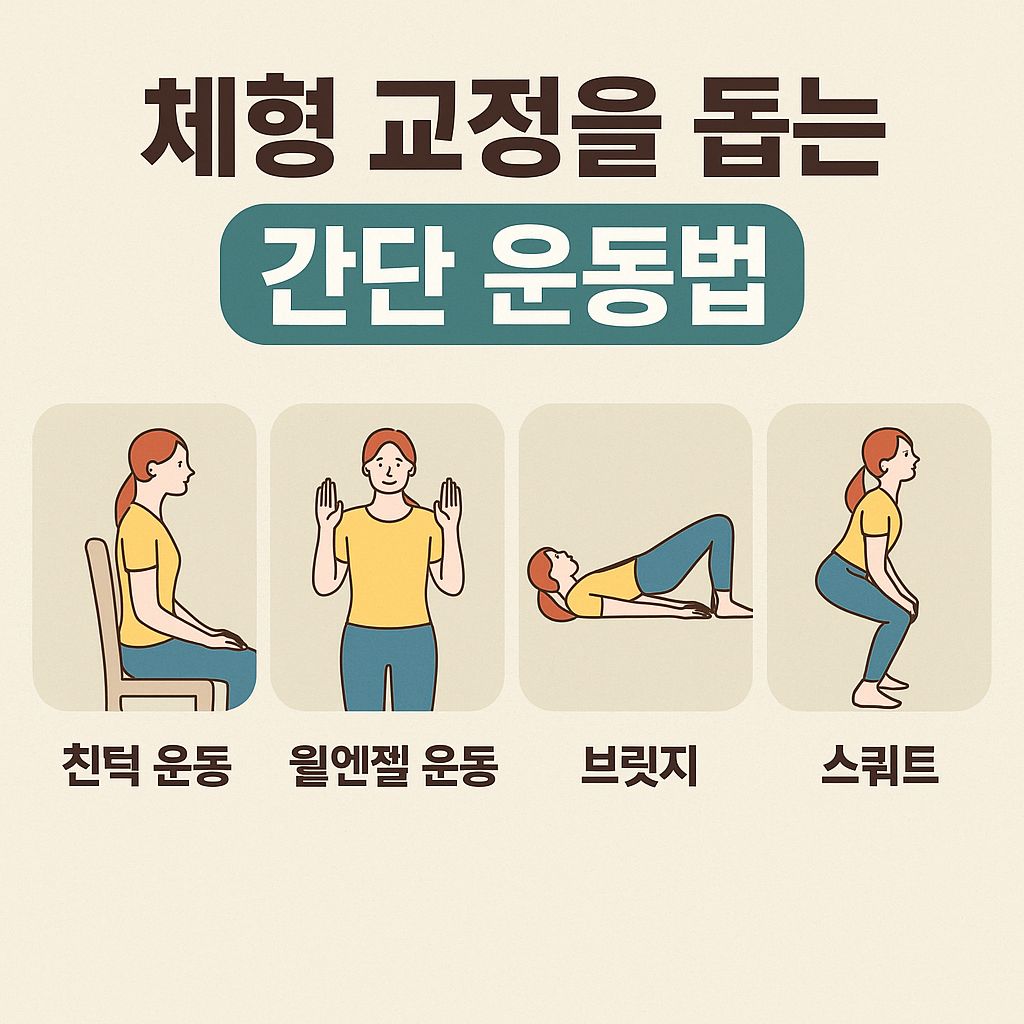 체형 교정을 돕는 간단 운동법