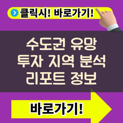 수도권 유망 투자 지역 분석 리포트 정보