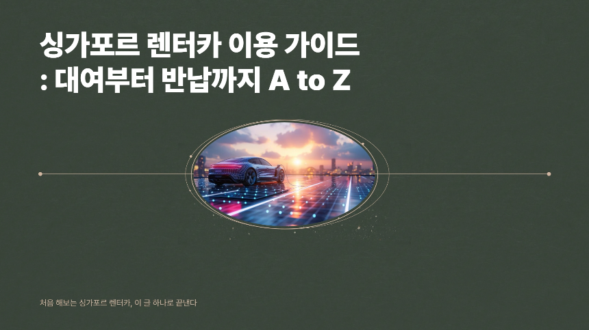 처음 해보는 싱가포르 렌터카, 이 글 하나로 끝낸다 대여부터 반납까지 A to Z