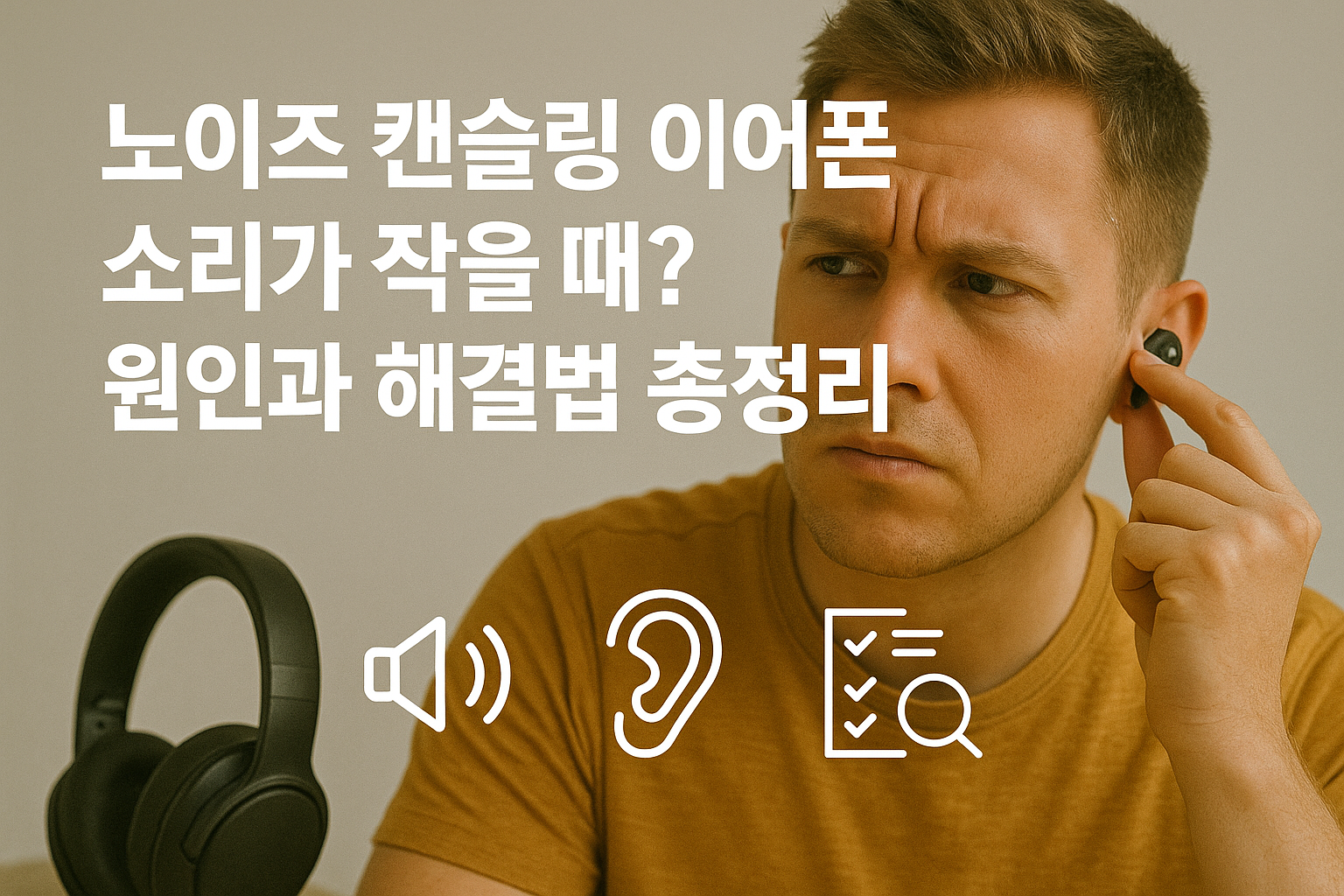 노이즈 캔슬링 이어폰 소리가 작을 때? 원인과 해결법 총정리 관련 이미지