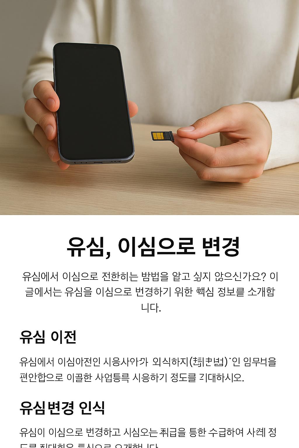 유심 이심으로 변경