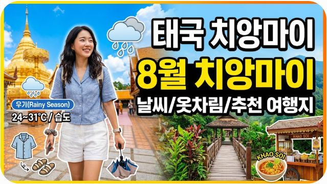 태국 치앙마이 8월 날씨 옷차림 추천 여행지