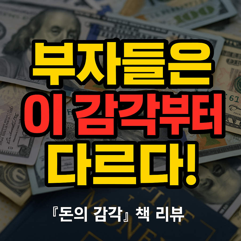 &ldquo;《돈의 감각》 책 표지 &ndash; 돈에 대한 태도와 부의 마인드셋을 바꾸는 자기계발서&rdquo;