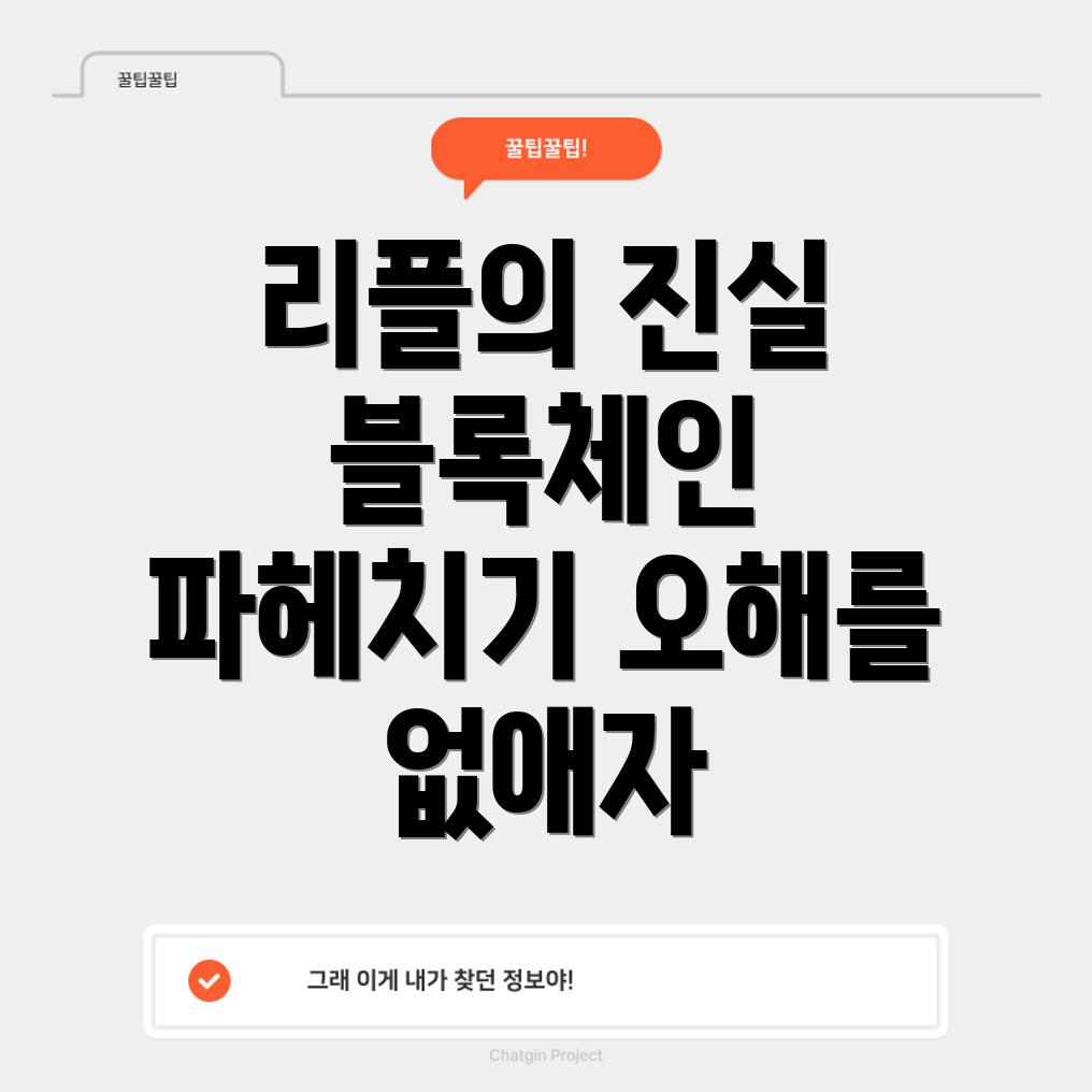 리플 블록체인 오해